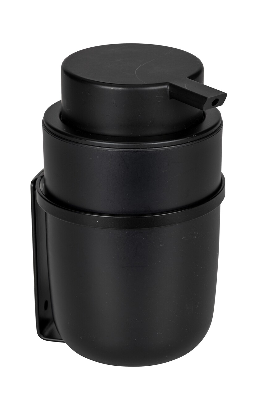 Dozator sapun lichid, Wenko, Turbo-Loc Carpino, 8 x 13 x 10 cm, plastic/metal, negru - imagine 7